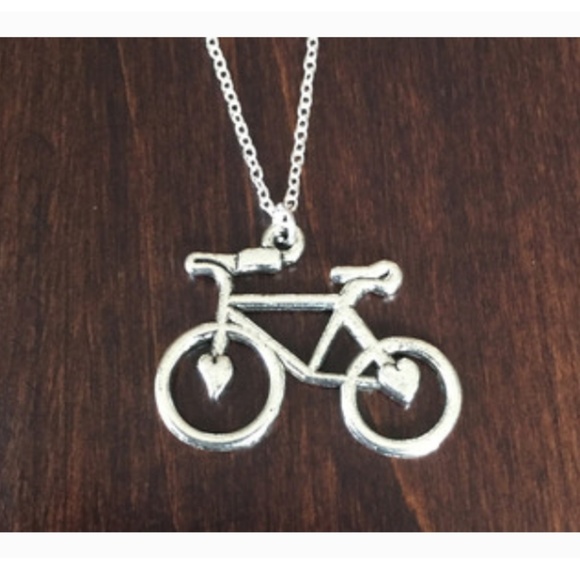 Once Loved Boutique Jewelry - Antique Silver Bicycle Necklace